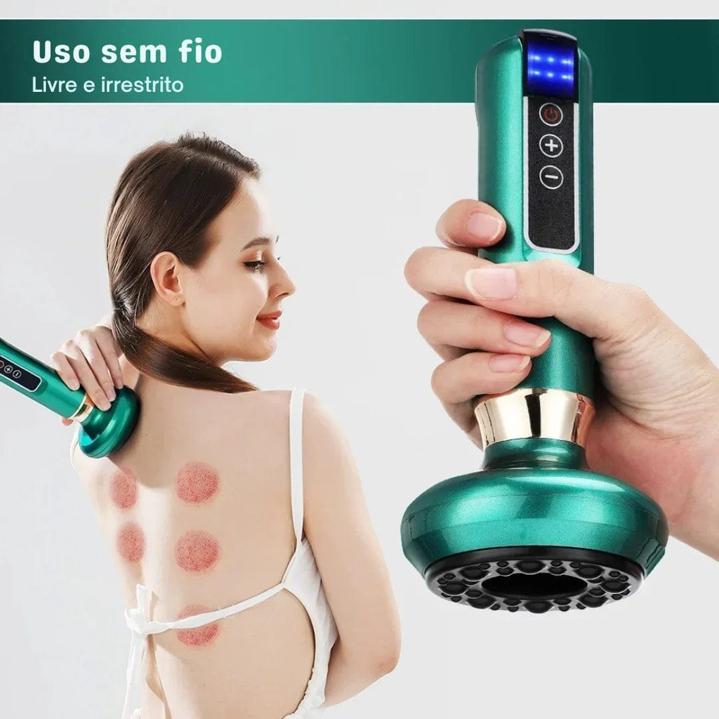 massageador elétrico com infravermelho e 12 níveis de sucção