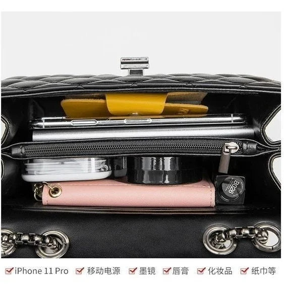 Impermeável Leve Casual De Negócios Mini Bolsa Quadrada Com Aba Geométrica Em Relevo Com Decoração De Corrente Para Meninas Adolescentes Mulheres