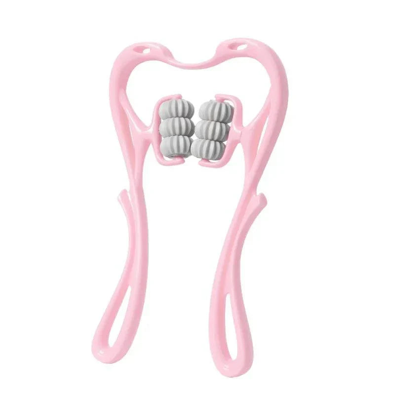 Massageador de Pescoço Manual com Rolo - Alívio de Tensão e Dor