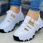 tênis ortopédico sola grossa vulcanizado feminino confortável para caminhada