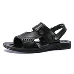 SANDÁLIA MASCULINA DE COURO LEGÍTIMO ROFT INOVABELA