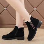 Bota Feminina Sintética com Zíper e Forrada em Lã - Conforto e Estilo para os Dias Frios