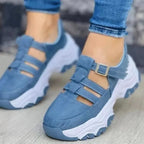 tênis ortopédico sola grossa vulcanizado feminino confortável para caminhada