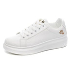 tênis ortopédico branco flower feminino confortável para caminhada