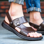 SANDÁLIA MASCULINA DE COURO LEGÍTIMO ROFT INOVABELA