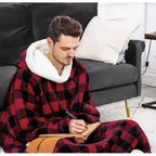 cobertor vestível extra longo de sherpa fleece para aconchego