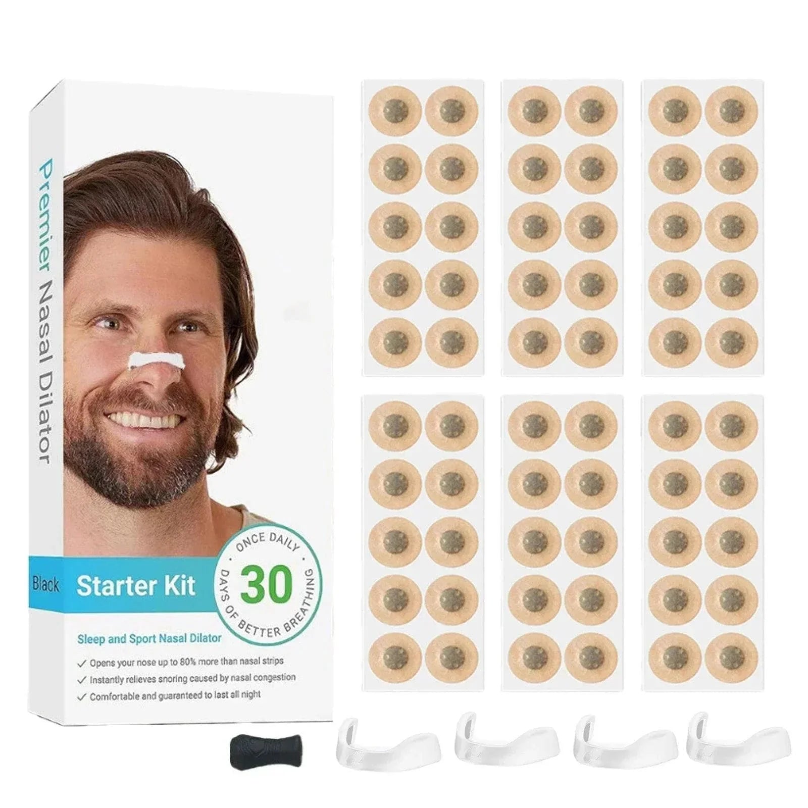 Kit Tira Nasal Anti-Ronco em Silicone - Melhore a Respiração e Sono