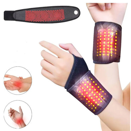 Auto Aquecimento Wrist Band Terapia Magnética Suporte Brace Wrap Aquecido Mão Aquecedor Compressão Alívio Da Dor Pulseira Sanitizer Belt