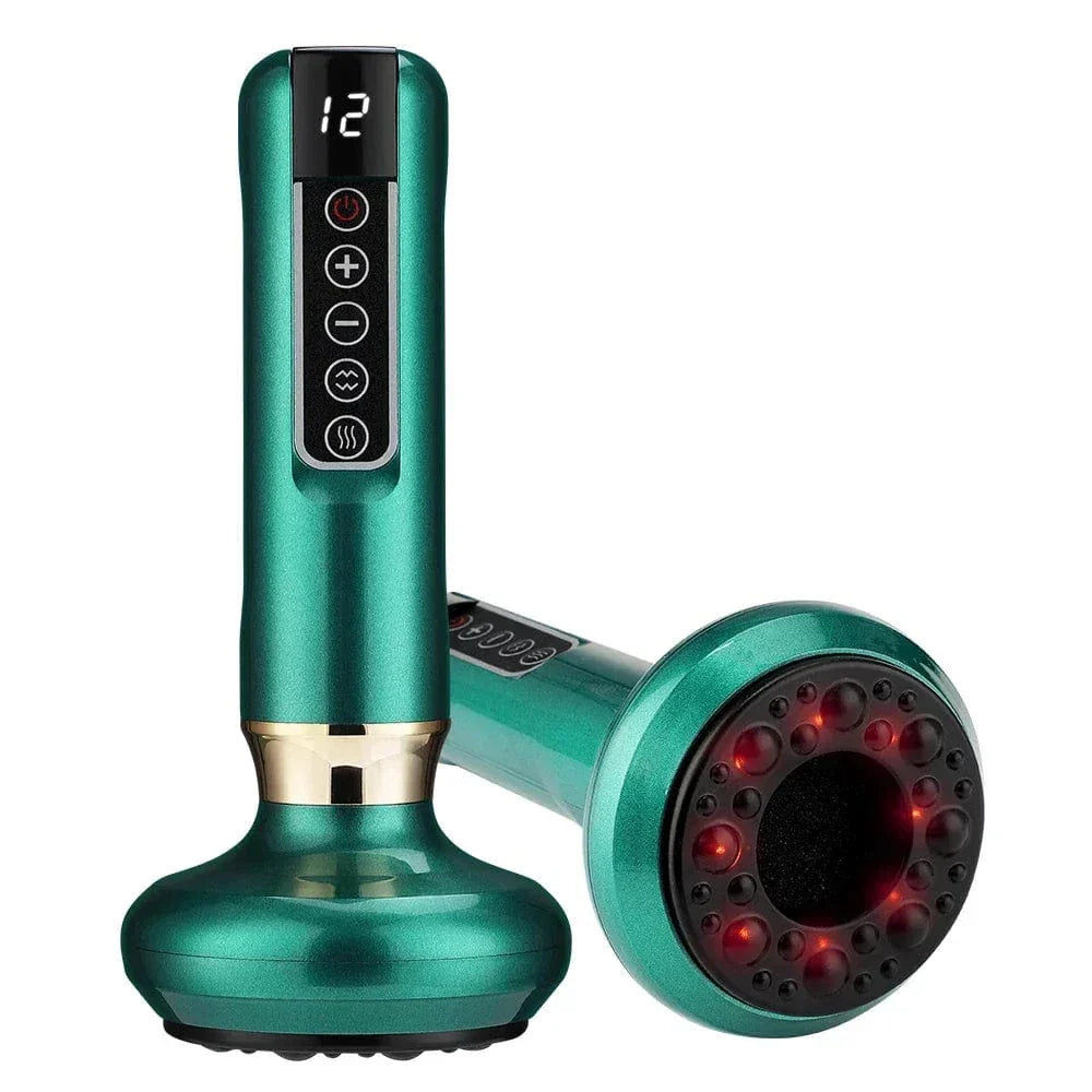 massageador elétrico com infravermelho e 12 níveis de sucção