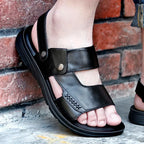 SANDÁLIA MASCULINA DE COURO LEGÍTIMO ROFT INOVABELA