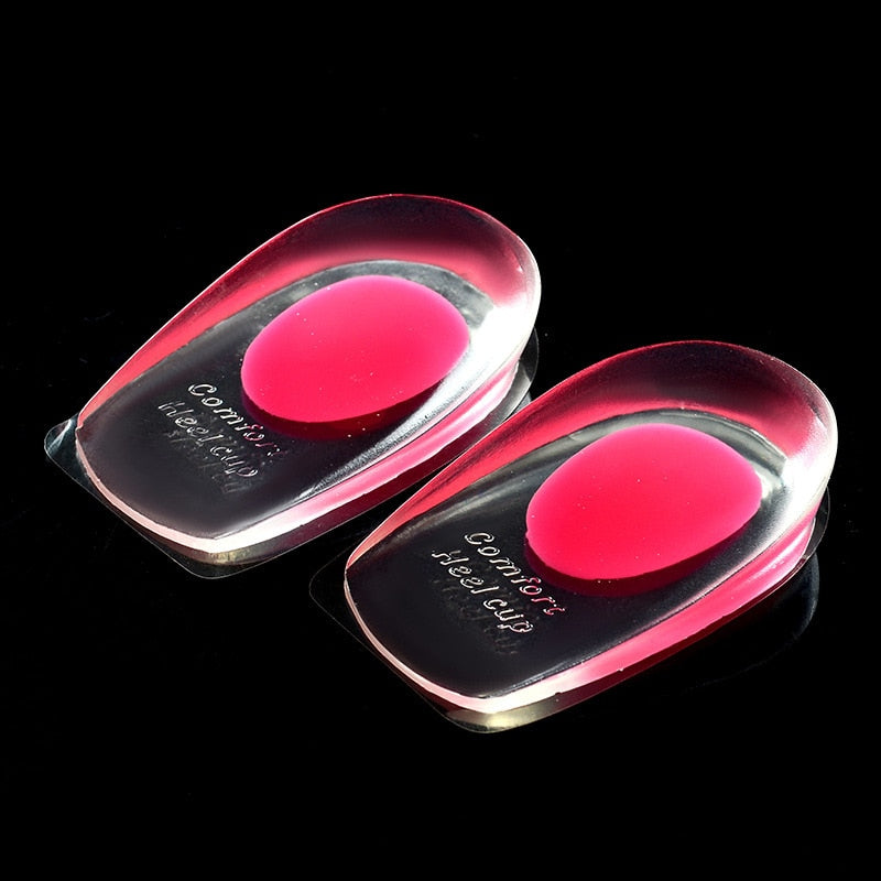 Par Meia Palmilha de Silicone Gel Ortopédica Protetor de Calcanhar/ Calcanheira Anti Impacto Esporão