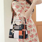Bolsa Lattice de Couro