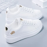 Tênis Ortopédico Branco Flower Feminino Confortável para Caminhada