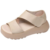 Summer New Wedge Heel Open Toe Casual Luxury Designer Shoes Sandals Women's Handmade Retro Women's Thick Heel Platform Sandals