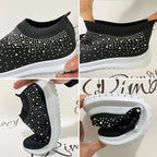 tênis ortopédico cristal feminino confortável para caminhada