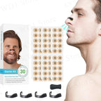 kit tira nasal anti-ronco em silicone – respire e durma melhor!