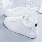 tênis ortopédico branco flower feminino confortável para caminhada