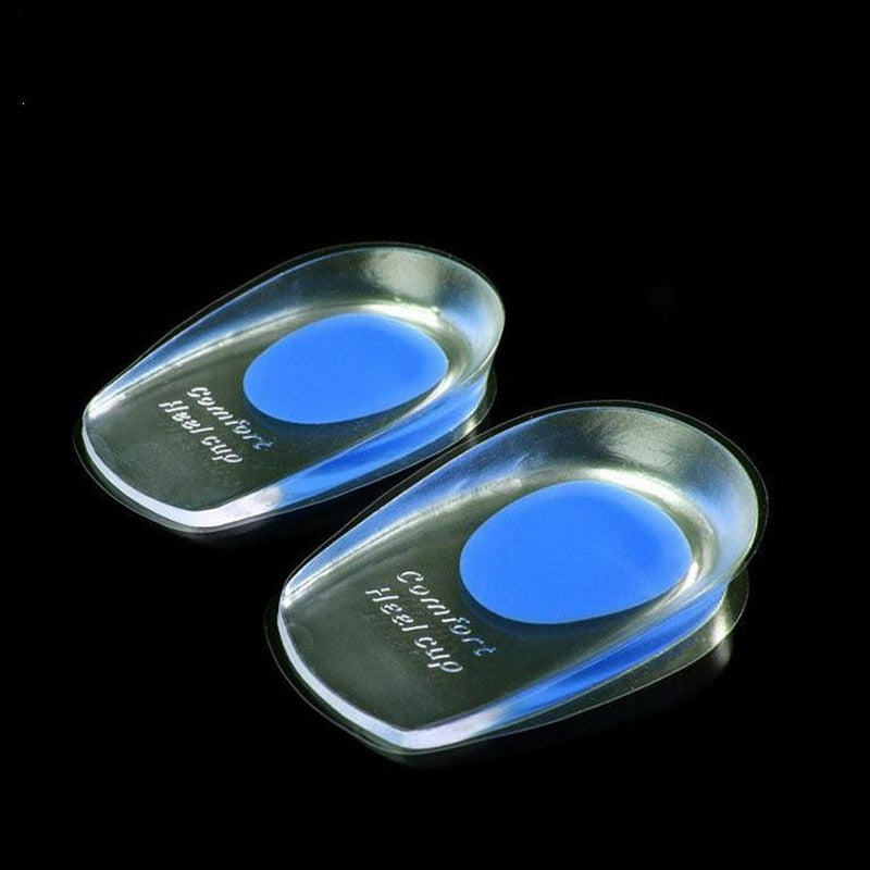 Par Meia Palmilha de Silicone Gel Ortopédica Protetor de Calcanhar/ Calcanheira Anti Impacto Esporão