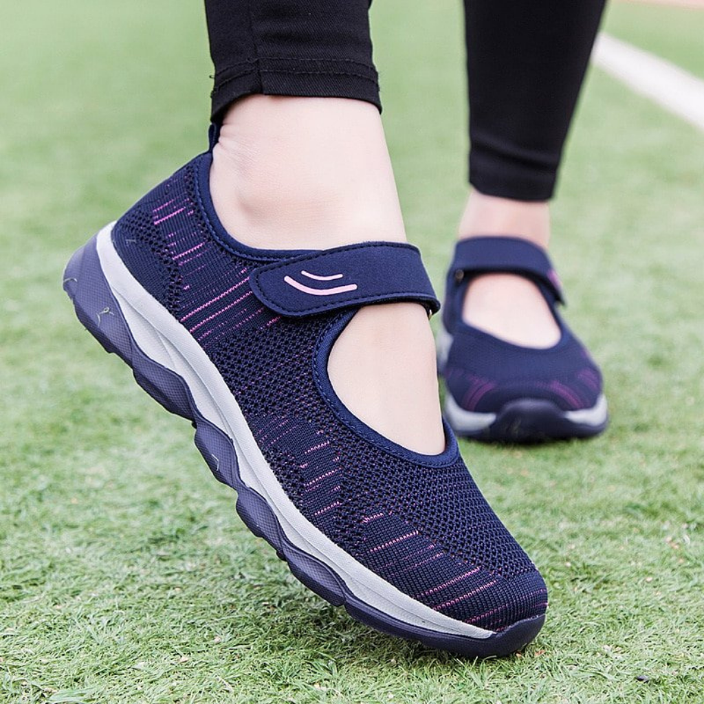 tênis ortopédico ultra air- moda verão feminino confortável para caminhada
