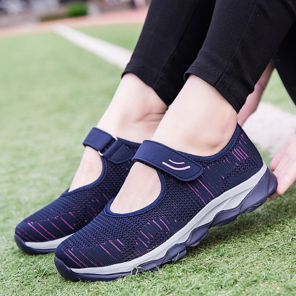 tênis ortopédico ultra air- moda verão feminino confortável para caminhada