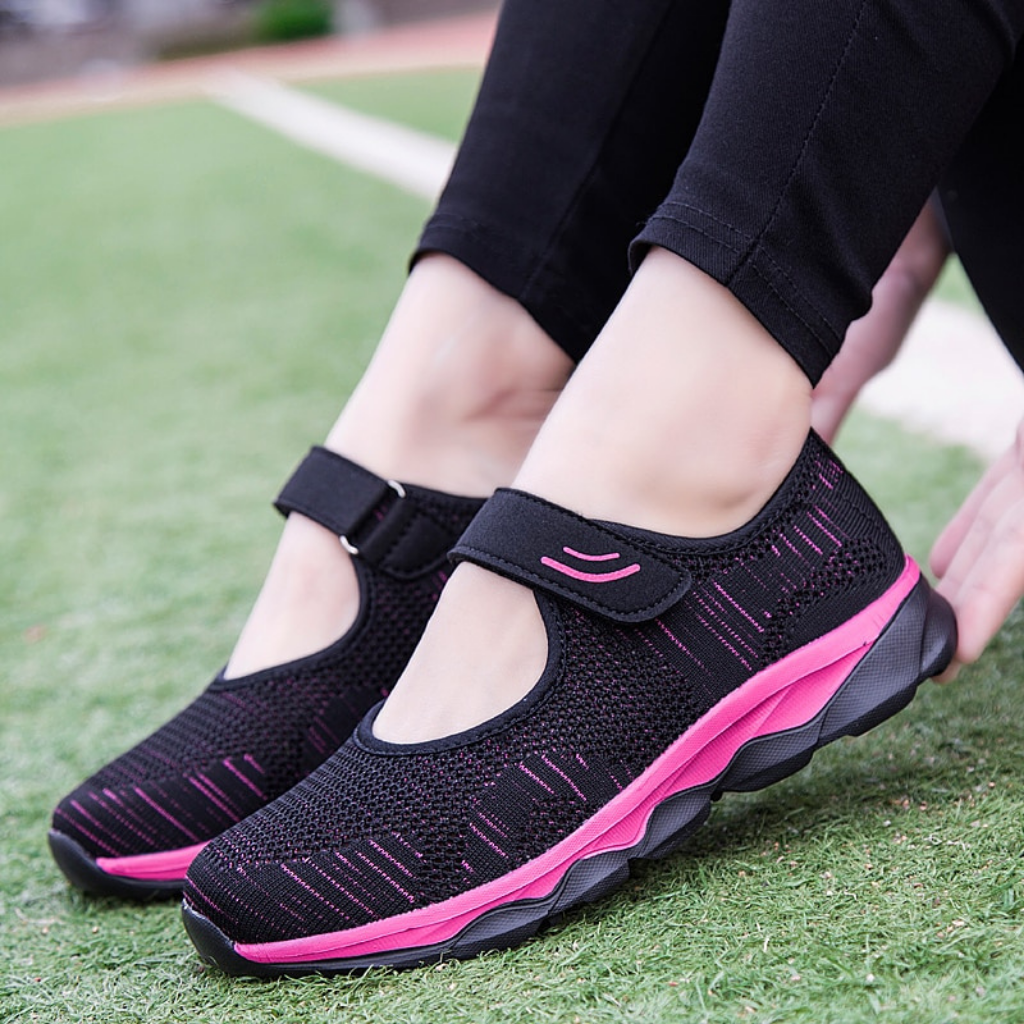 tênis ortopédico ultra air- moda verão feminino confortável para caminhada