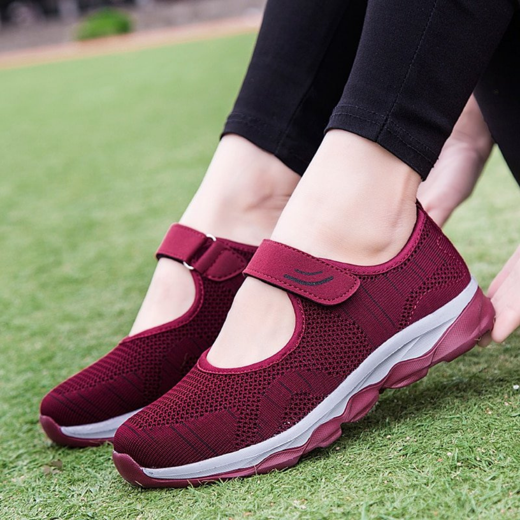 tênis ortopédico ultra air- moda verão feminino confortável para caminhada