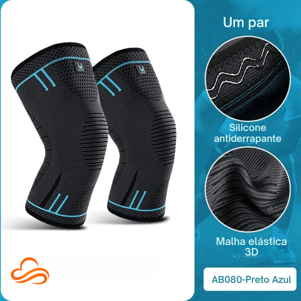 joelheira elástica respirável para alívio de dores e impactos