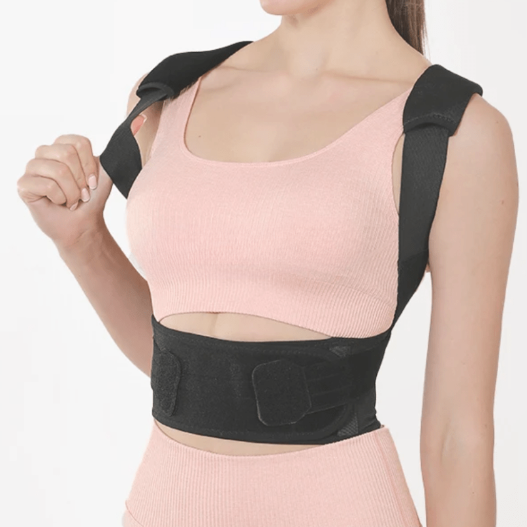 corretor postural posturepro feminino ajustável e discreto para alívio de dores