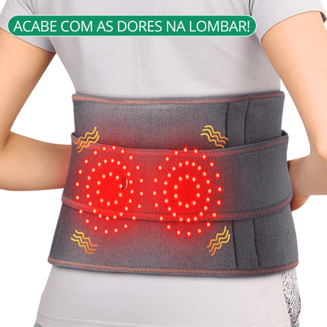 Massageador Lombar 2 em 1 com Aquecimento e Vibração Personalizada