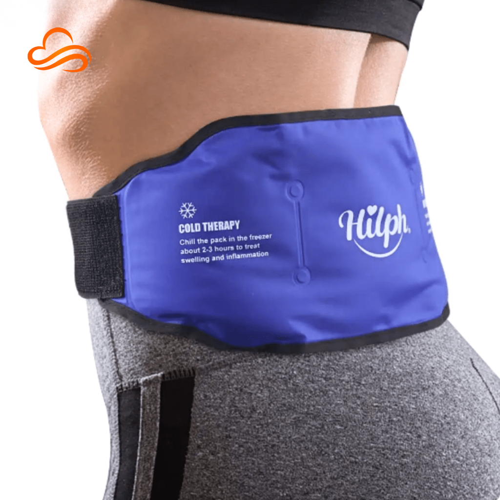 bolsa lombar quente e fria com cinto ajustável para alívio de dores