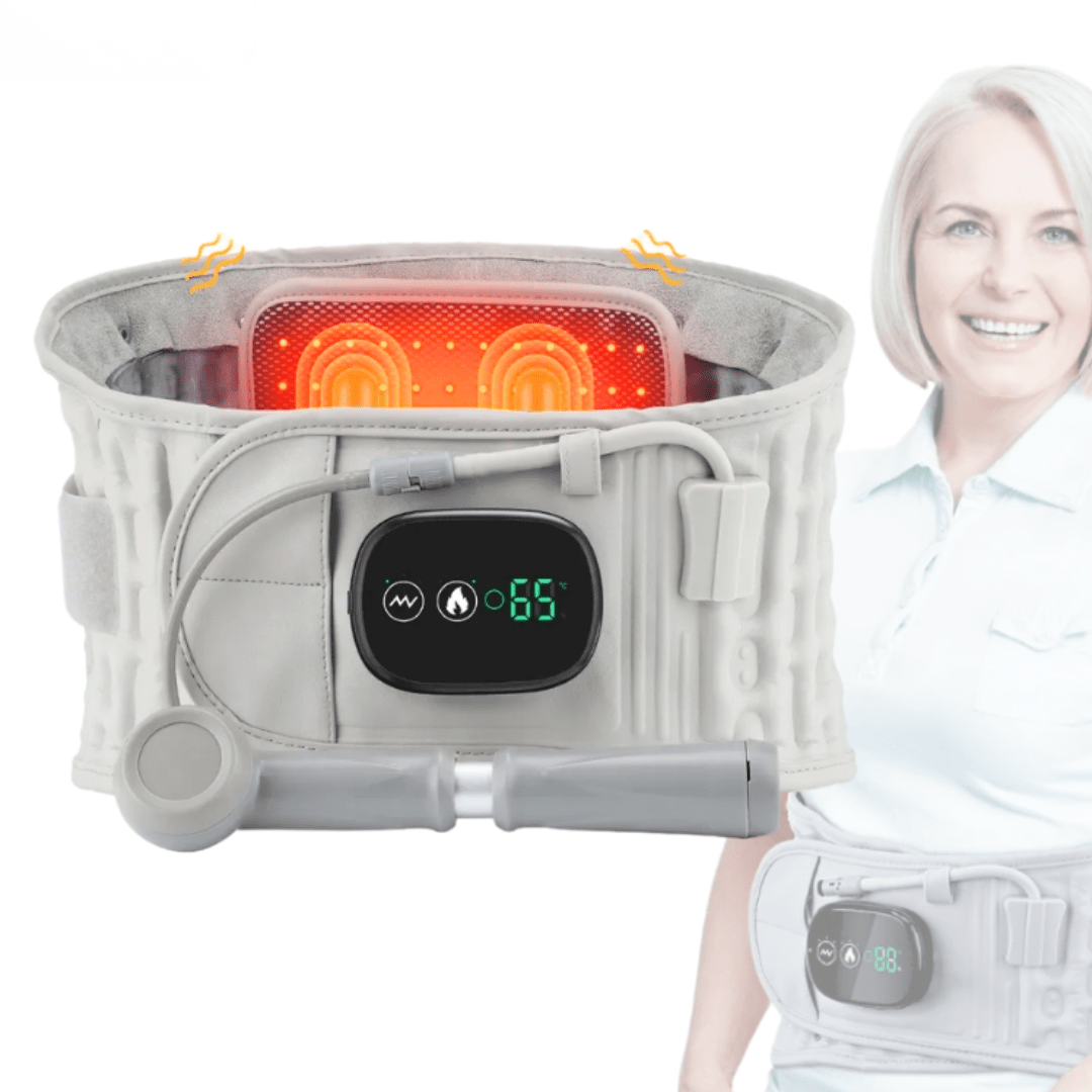 Cinta Spinecure 3 em 1: Alívio Térmico e Vibratório para Lombar