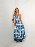Vestido Longo Isabela Sinfonia Floral