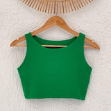 Cropped Aura Liso Verde Bandeira