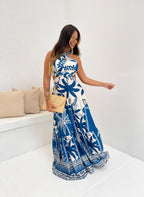 Vestido Longo Gabriela Palmeiras do Pacífico