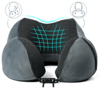 kit viagem conforto: travesseiro cervical ajustável e máscara blackout