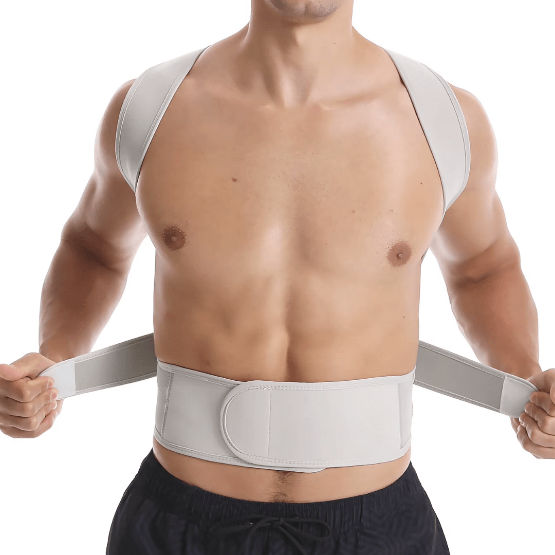 Corretor Postural PosturePro: Suporte Lombar Ajustável e Alívio de Dores