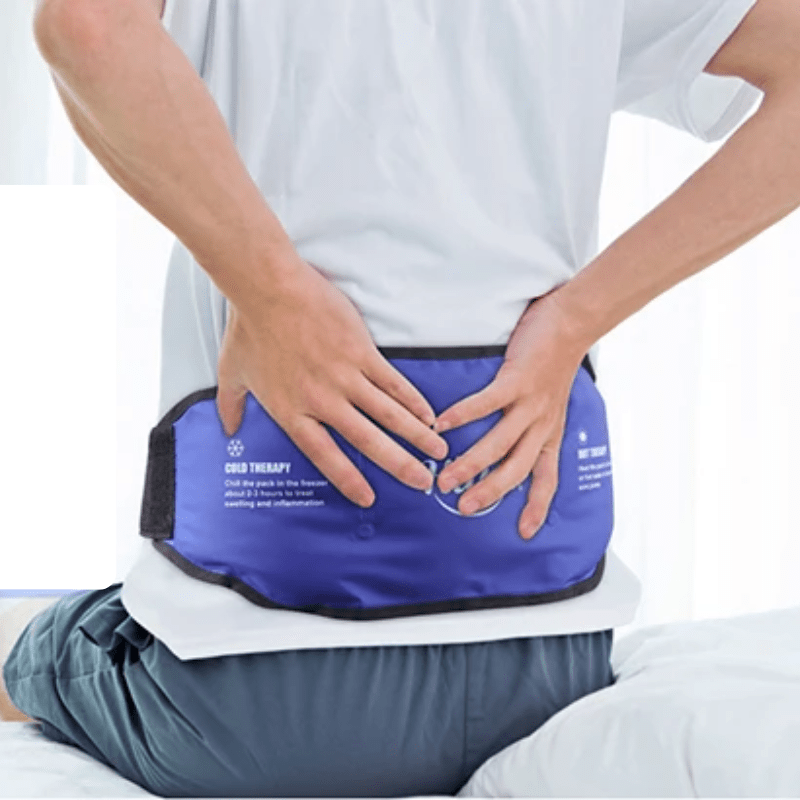 bolsa lombar quente e fria com cinto ajustável para alívio de dores