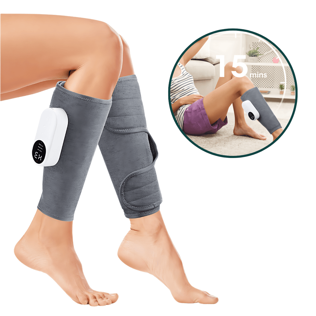 massageador de compressão para pernas com calor ajustável e portátil