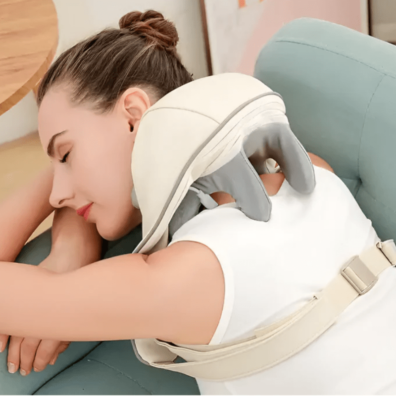 Massageador Shiatsu Recarregável para Pescoço e Ombros com Calor e Vibração