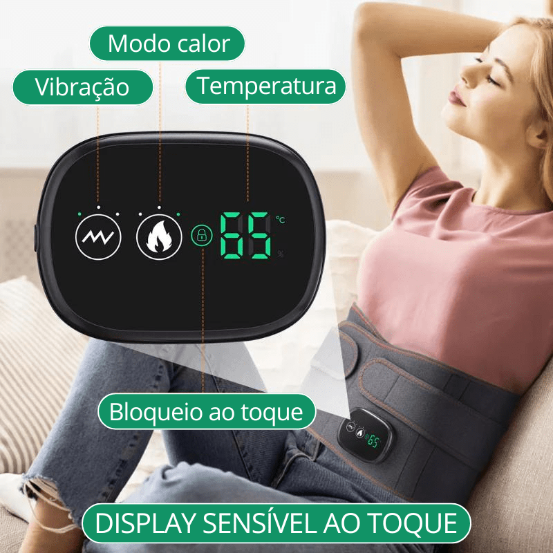 Massageador Lombar 2 em 1 com Aquecimento e Vibração Eficaz