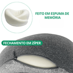 Almofada de Pescoço Ergonômica 360º em Espuma de Memória para Viagens
