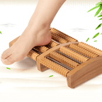 massageador de pés em madeira natural – alívio ergonômico e portátil
