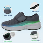 grey walking shoes-freya confortável